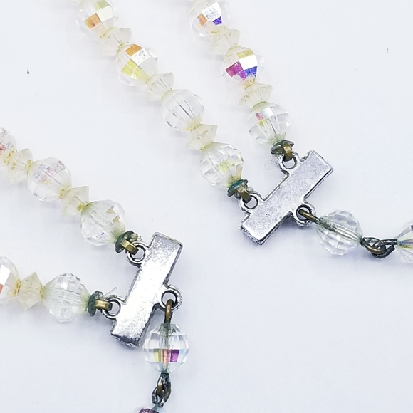 Vintage LAGUNA double strand Aurora Borealis necklace. - Picture 4 of 9